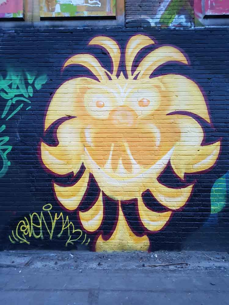 Svenimal graffiti streetart character cartoon @ NDSM, Amsterdam (2017) (svenimal.art)