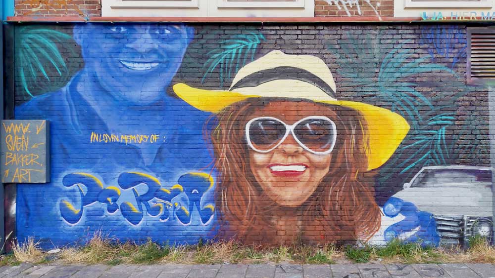 Portia Gail McHenryOgburn tribute streetart graffiti mural @NDSM, Amsterdam (Sven Svenimal Bakker)