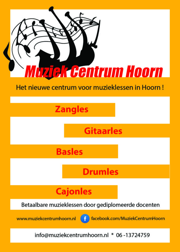 Flyer + logo Muziek Centrum Hoorn by Sven BakkerMuziekCentrumHoorn