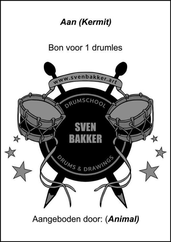 Kadobon Drumschool Sven Bakker