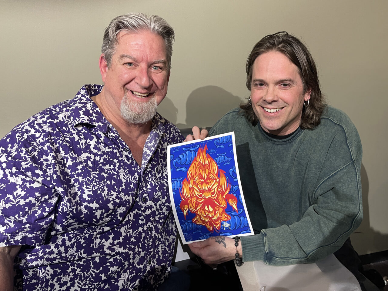 With Aaron Blaise (worked as animator and director for Disney) with Svenimal Art Print. (Procreate print on Hahnemuhle PhotoRag 308 gr) @ Pathé Arena, Amsterdam (2025) (svenimal.art)