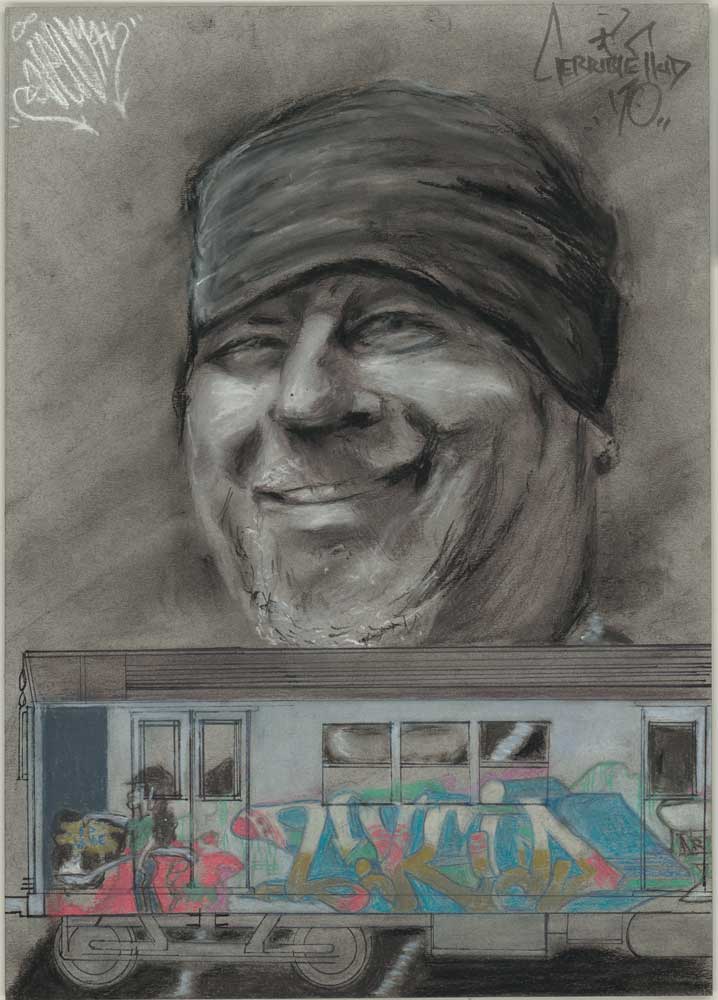 T-Kid portrait drawing. Charcoal and pastel on 430 gr Canson Mi-Teintes (30x42cm) (2019) @ Unframed, HOF De Kissel (Voskuilenweg 61), Heerlen (svenimal.art)