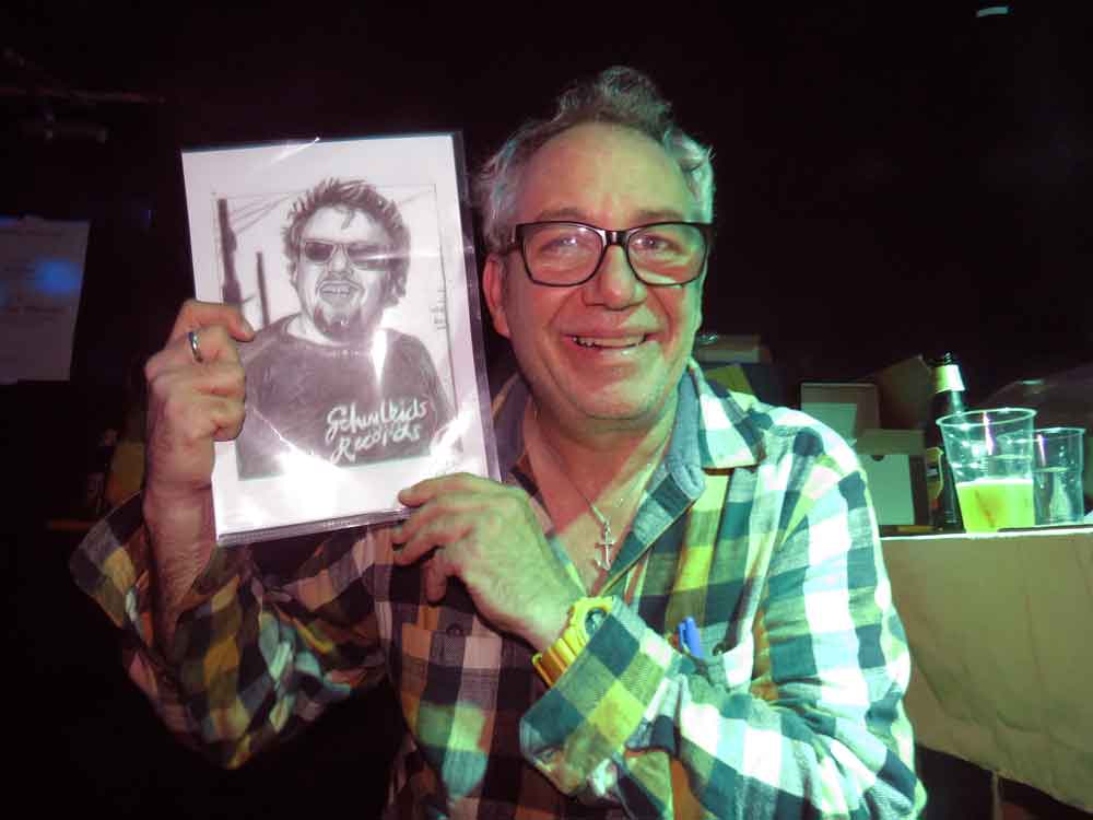 Mike Watt (The Miniutemen) with D. Boon (The Minutemen) portrait drawing. Graphite on Dessin a Grain 180 gr paper (21x29,7cm) (2013) (sveninmal.art)