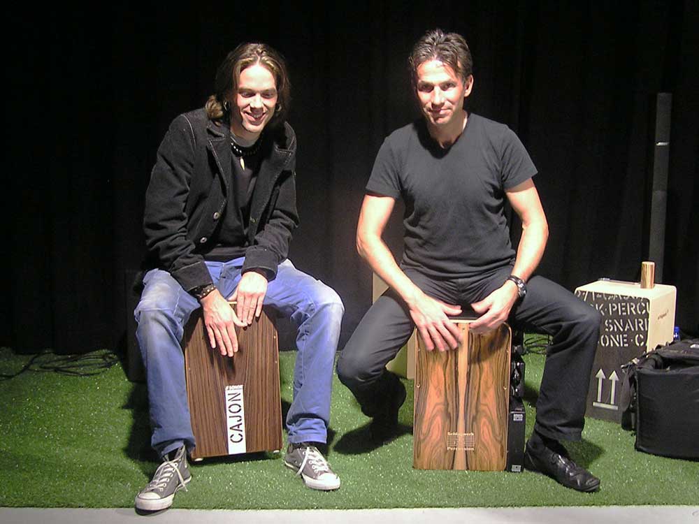 Sven with Matthias Philipzen @ Terpstra Drumland, Lijnden (2012) (svenimal.art)