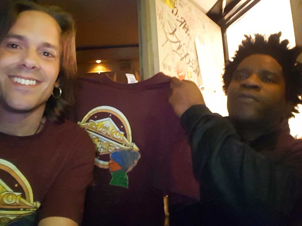 Dray (Krazy Drayz) with Das Efx logo design. Procreate and Photoshop. Print on shirt (56x76cm) @ Bitterzoet, Amsterdam (2019) (svenimal.art)