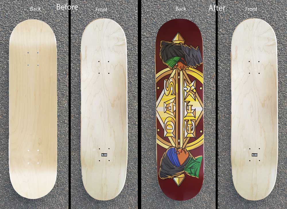 Das Efx logo design skateboard art. Procreate and Photoshop. Print on skateboard (56x76cm) (2019) (svenimal.art)