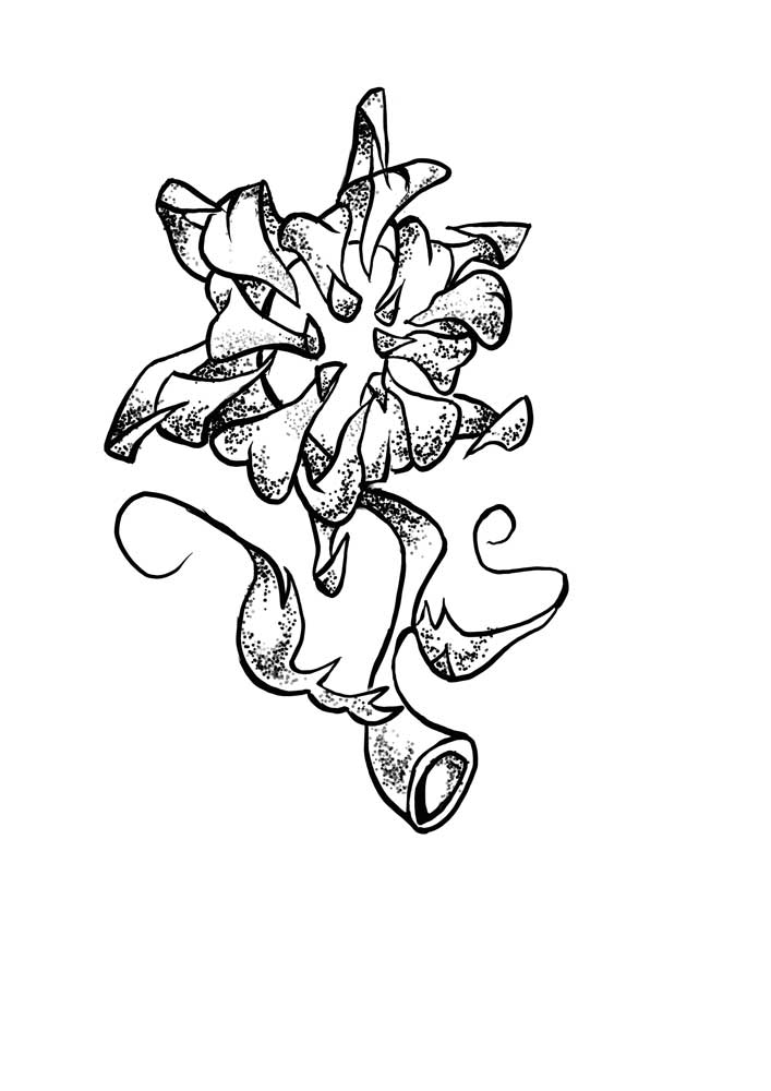 Sunflower tattooflash design. Digital drawing with Procreate (21x29,7cm) (2018) (svenimal.art)