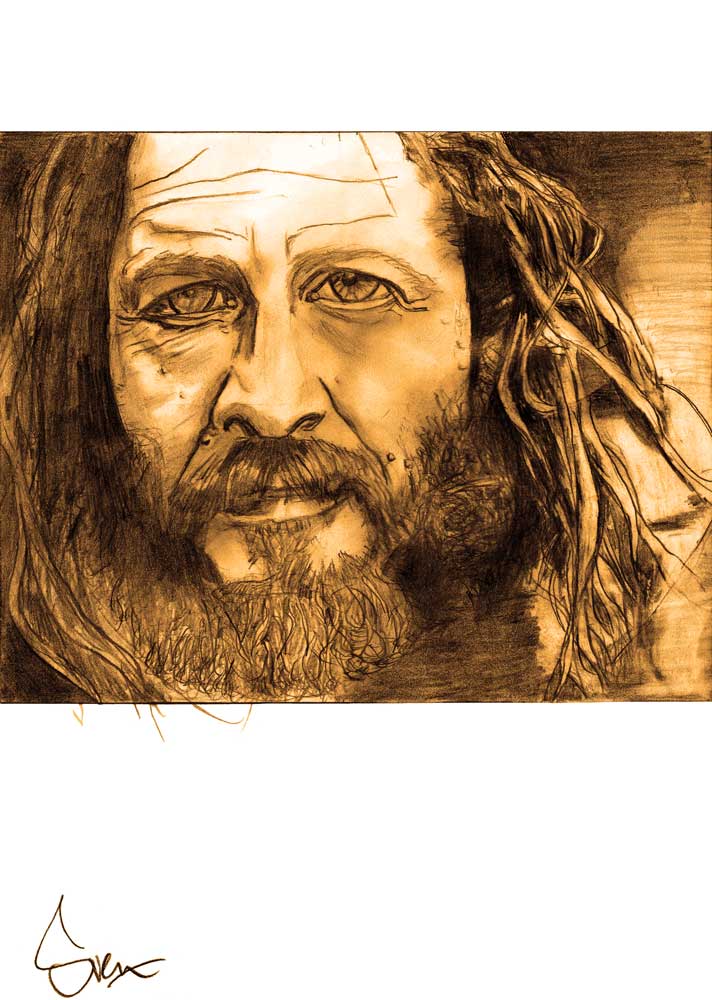 Tony Alva portrait drawing. Graphite on standard paper 5 gr paper (21x29,7cm) (2013) (svenimal.art)