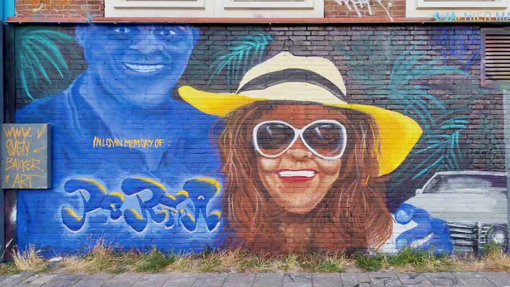 Graffiti tribute to Portia Gail-McHenry-Ogburn wigfe of Blade king of kings @ NDSM, Amsterdam (2022) (svenimal.art)