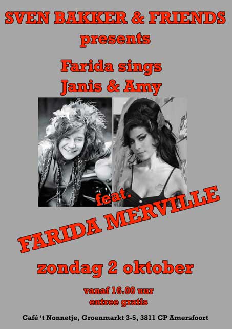 Sven Bakker (Svenimal) playing with Farida Merville @ Fardia sings Janis & Amy @ ‘T Nonnetje, Amersfoort