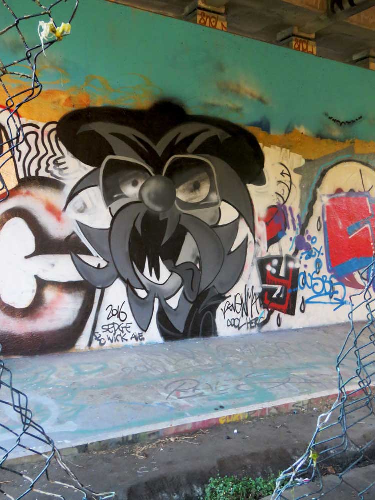 Svenimal graffiti streetart tribute to DJ Kool Herc (hiphop pioneer) @ Flevo Park, Amsterdam (2016) (svenimal.art)