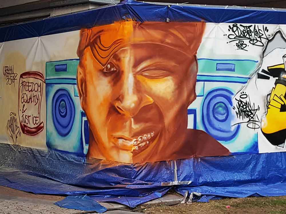 Just-Ice Mantronix hiphop graffiti streetart tribute mural @ Cacao Fabriek, Helmond (2019) (svenimal.art)