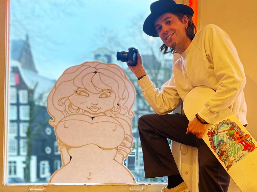 Visiting Mark & Vaughn Bode expo for my You Tube channel @ O. D. Gallery (oroginal Dampkring), Amsterdam (2024) (svenimal.art)