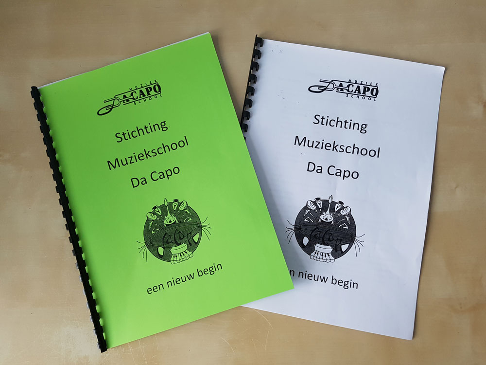 Early logo design I made for school of music Da Capo, Schagen before going digital (2017) (svenimal.art)