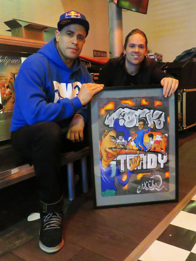 Cartoon drawing Crazy Legs (Rock Steady Crew) @ Urban Matterz, Cacao Fabriek, Helmond. Polychtromos on Daler Rowney Smooth -Heavyweight (59,4x42cm) (2017) (svenimal.art)