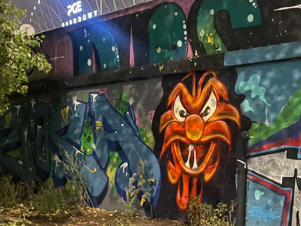 Svenimal graffiti character streetart mural @ Stadion Narodowy, Warsaw (svenimal.art) (2025)