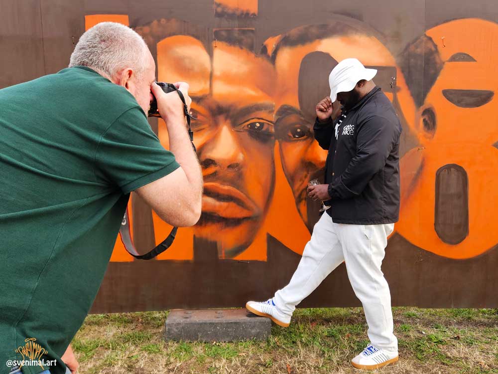Gregg Nice and Hans van den Berkmortel graffiti portrtait streetart mural Nice And Smooth @ Urban Matterz, Cacaofabriek, Helmond (svenimal.art) (2025)