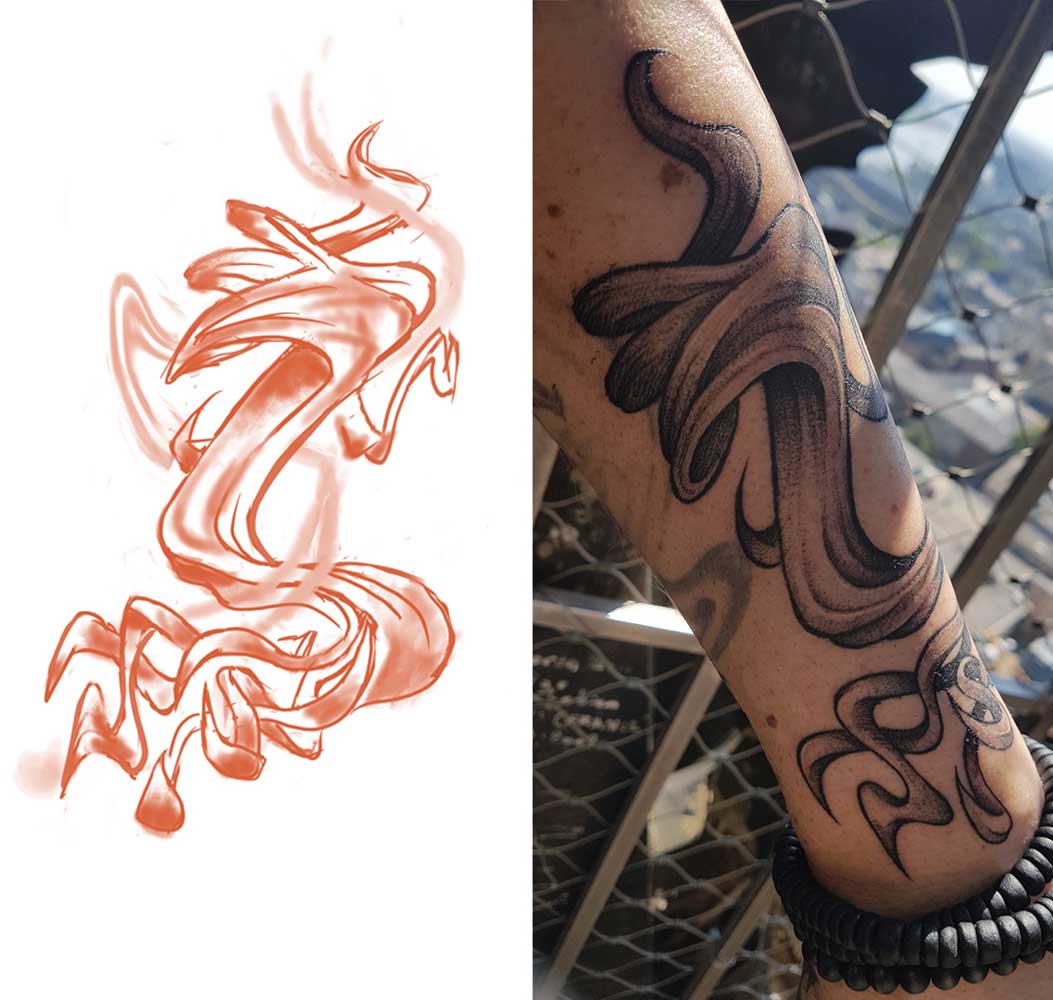 Tattoo design tree-tattoo. Pro-create (21x29,7cm). Tattoo by Cezar Martin, Reincarnation Tattoo Brusseler Strasse 75, Koln. Pro-create (21x29,7cm) (2019) (svenimal.art)
