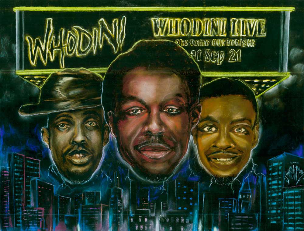 Whodini portrait drawing. Pastel on Mi-Teintes Touch 350gr (65x50cm)(2019) (svenimal.art)